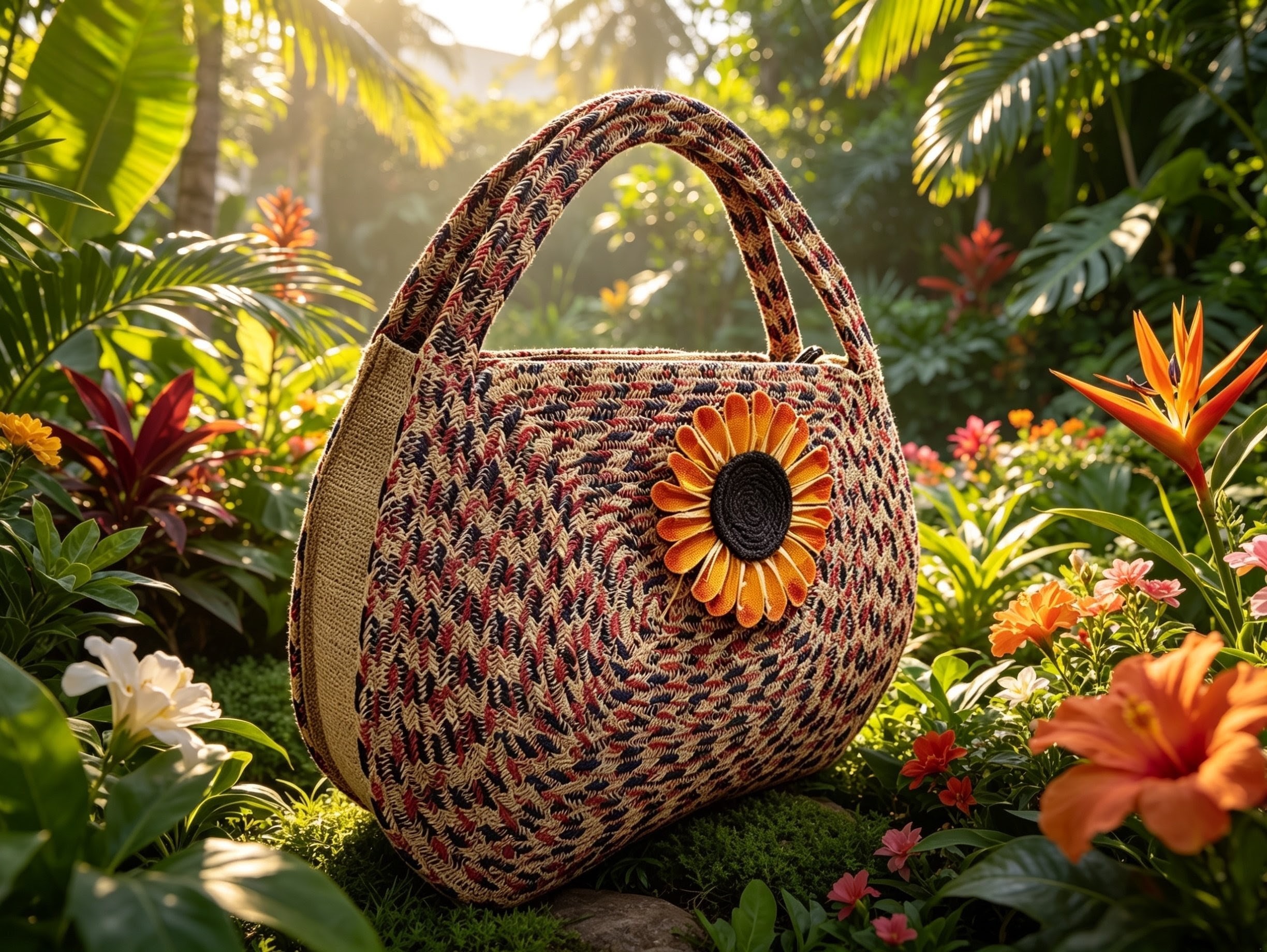 🌼 হ্যান্ডক্রাফটেড ফ্লোরাল টোট ব্যাগ